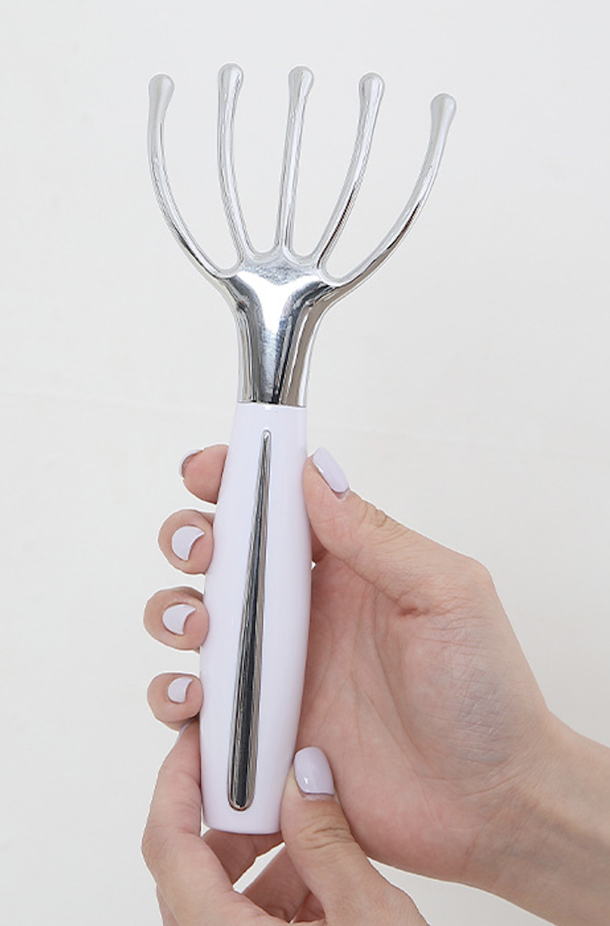 두피 마사지기 전동 갈바닉 두피열 홈케어 여성전용 가을 탈모 관리기 기계 홈 셀프 머리 지압기 머리열랩 : 브이스마일
