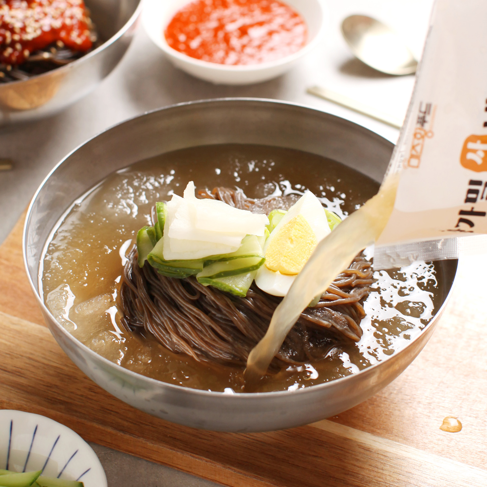 국민수라간 칡냉면 10인분 (칡 비빔냉면 / 칡 물냉면 / 칡 매운불냉면) 물냉면 비빔냉면 불냉 육수 비빔장 : 국민수라간