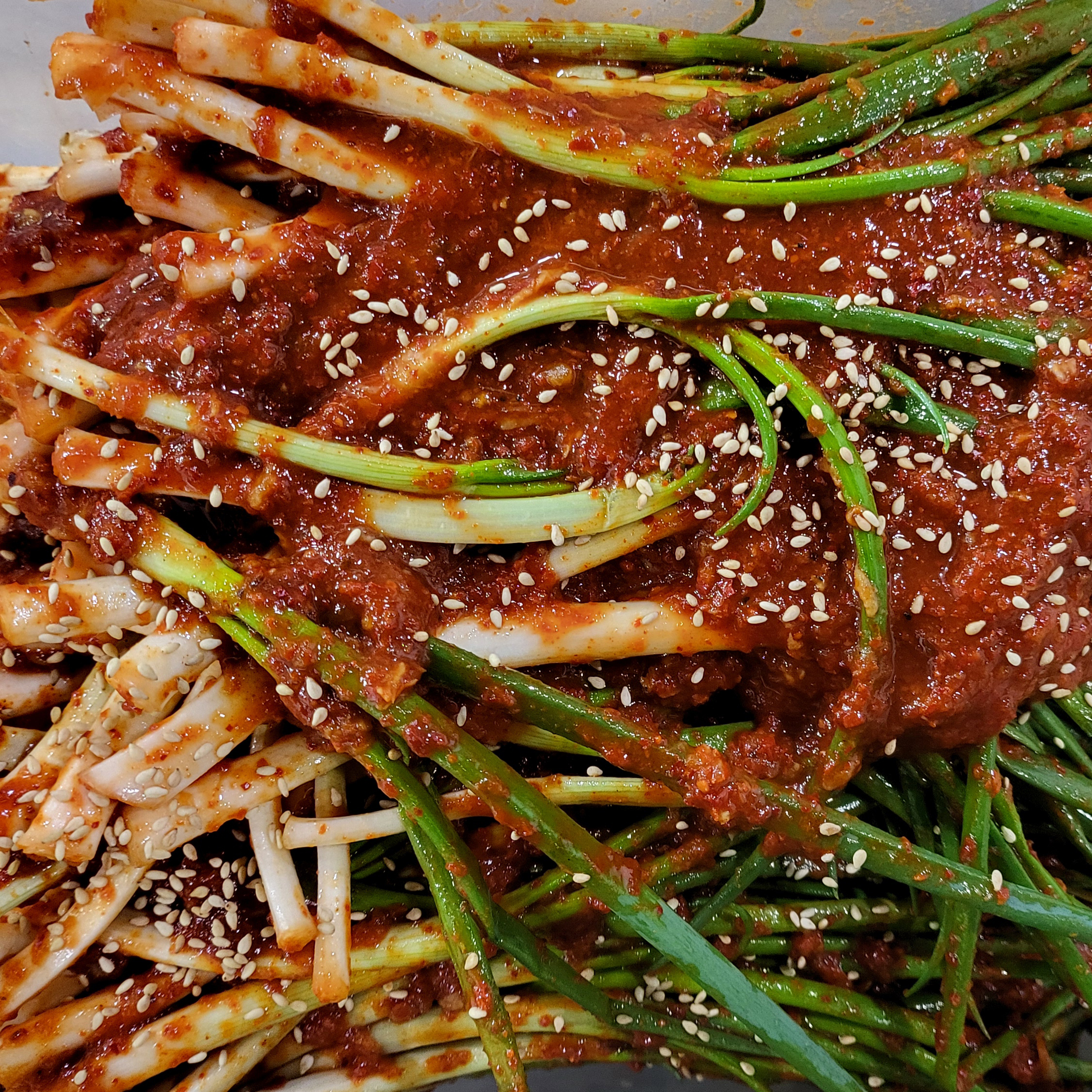 한식정찬 오늘 만든 파김치 : 한식정찬 집반찬