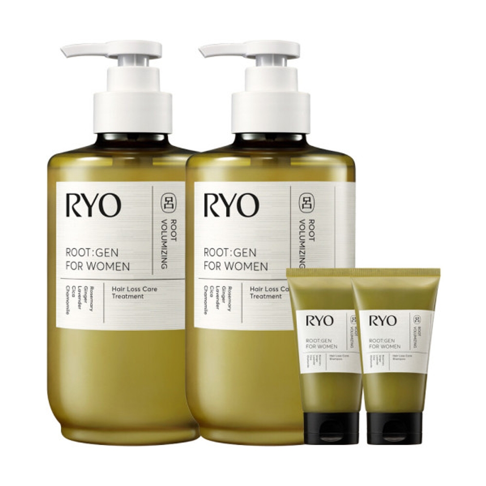 려 두피샴푸 루트젠 여성 맞춤 탈모증상전문케어 트리트먼트 515ml 2개+여성삼푸 100ml 2개 : borabest