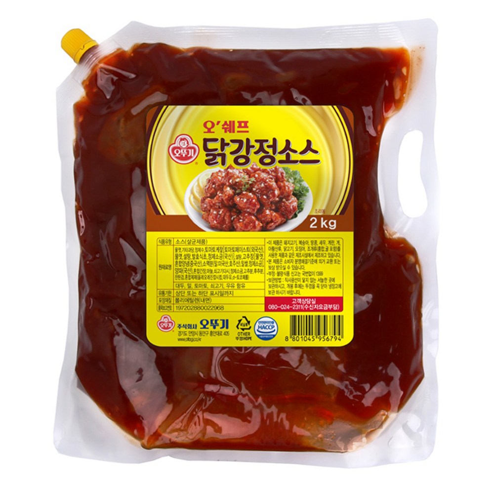 오뚜기 오쉐프 닭강정소스 2kg 1개 : 아웃스토리