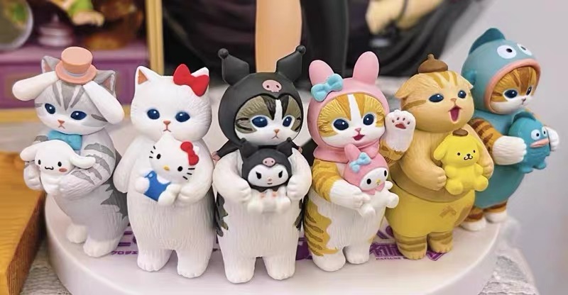 모프샌드 산리오 피규어 모후샌드 6종 세트 고양이 마스코트 피규어 : 더블엠 2020