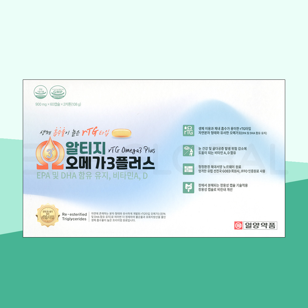 일양약품 알티지오메가3플러스 60캡슐 : 오메가스토어