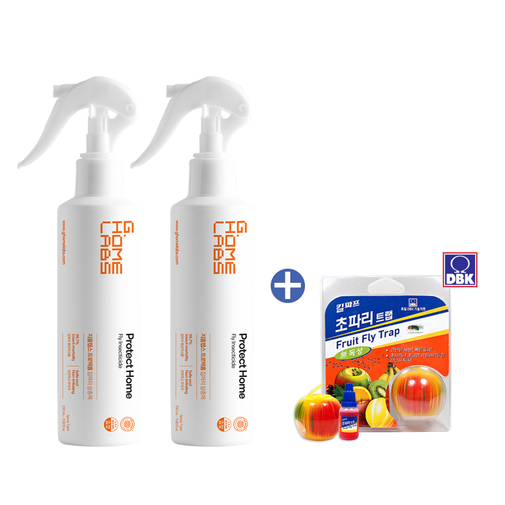 프로텍홈 290ml x 2개 초파리 트랩 (증정) 빈대 퇴치제 나방 진드기 살충제 : 늘푸른테크