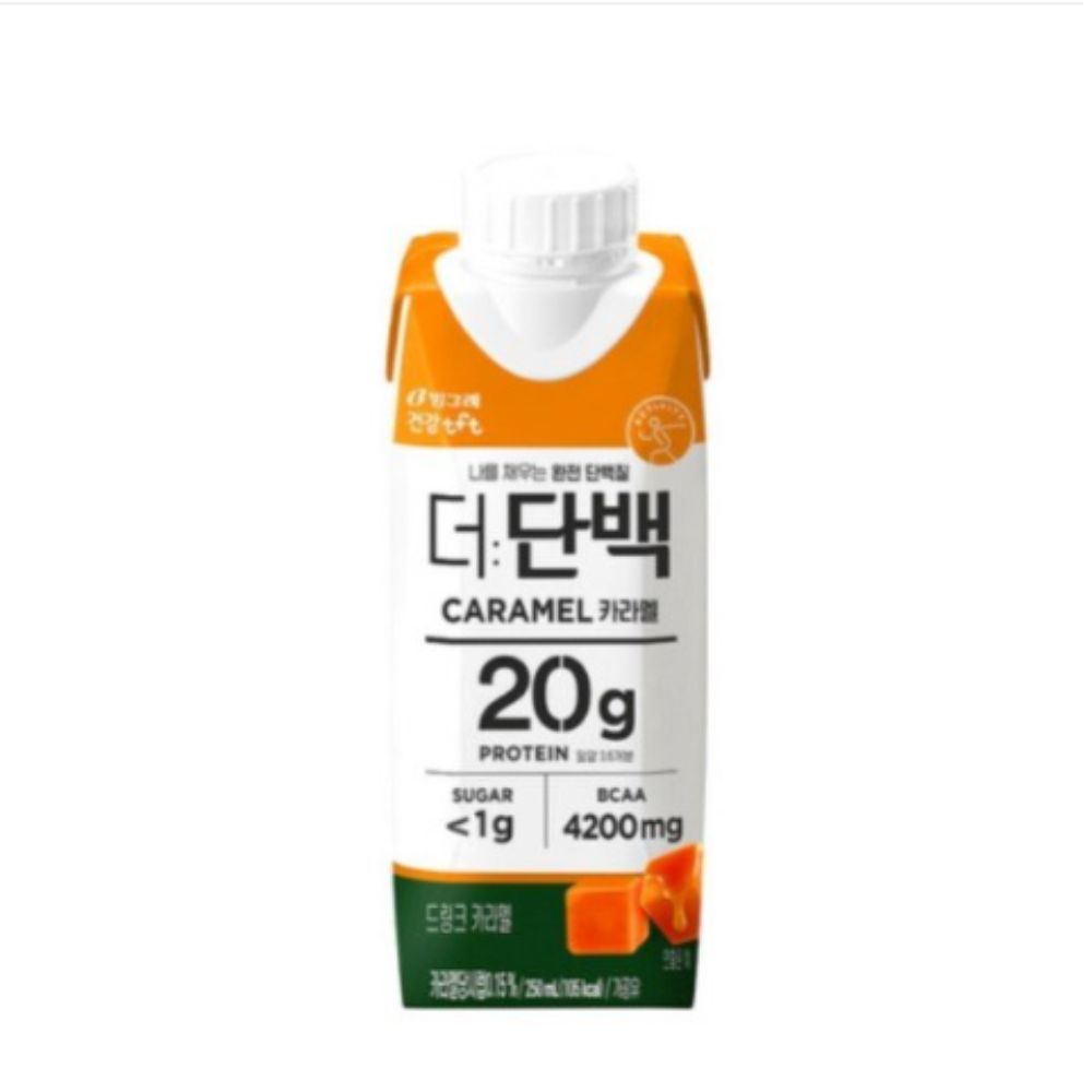 빙그레 더단백 프로틴 드링크 카라멜 250ml x 18개입 : 빌리투