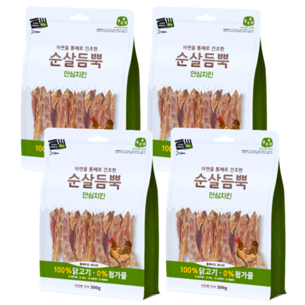 건강한 간식 순살듬뿍 안심치킨, 300g, 4개 : 주식회사 씨엠몰