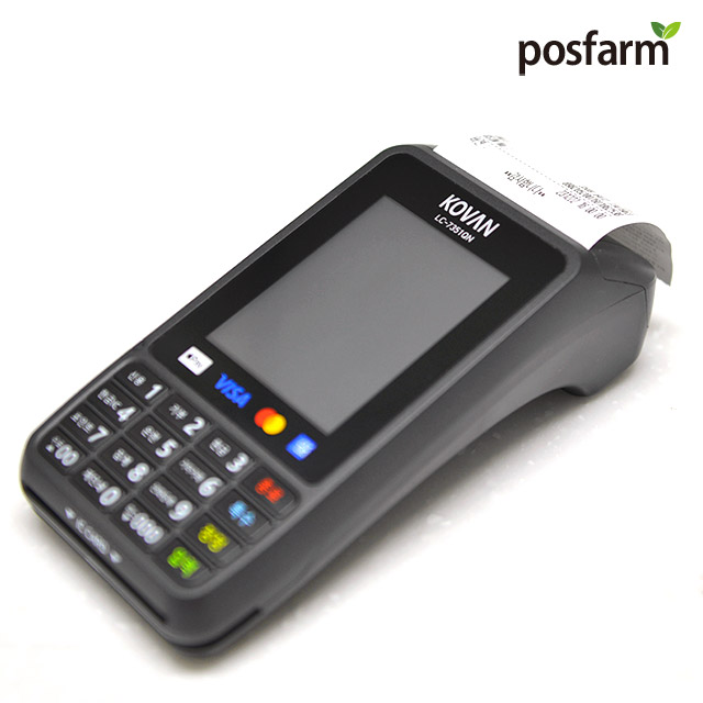 코밴 LC-7351QN 무선 카드단말기 NFC 애플페이 이동식 휴대용 카드리더기 : 인포팜