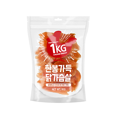 제로랩스 사사미 한봉가득 닭가슴살 애견 수제간식 1kg : 제이디씨펫