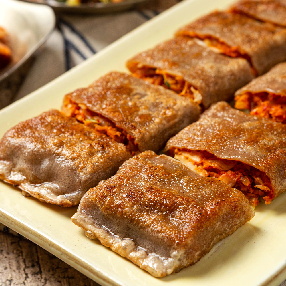 봉평메밀가 메밀전병 1+1, 1.2kgX2봉 / 김치메밀전병 매콤한 전병 : 초원식탁