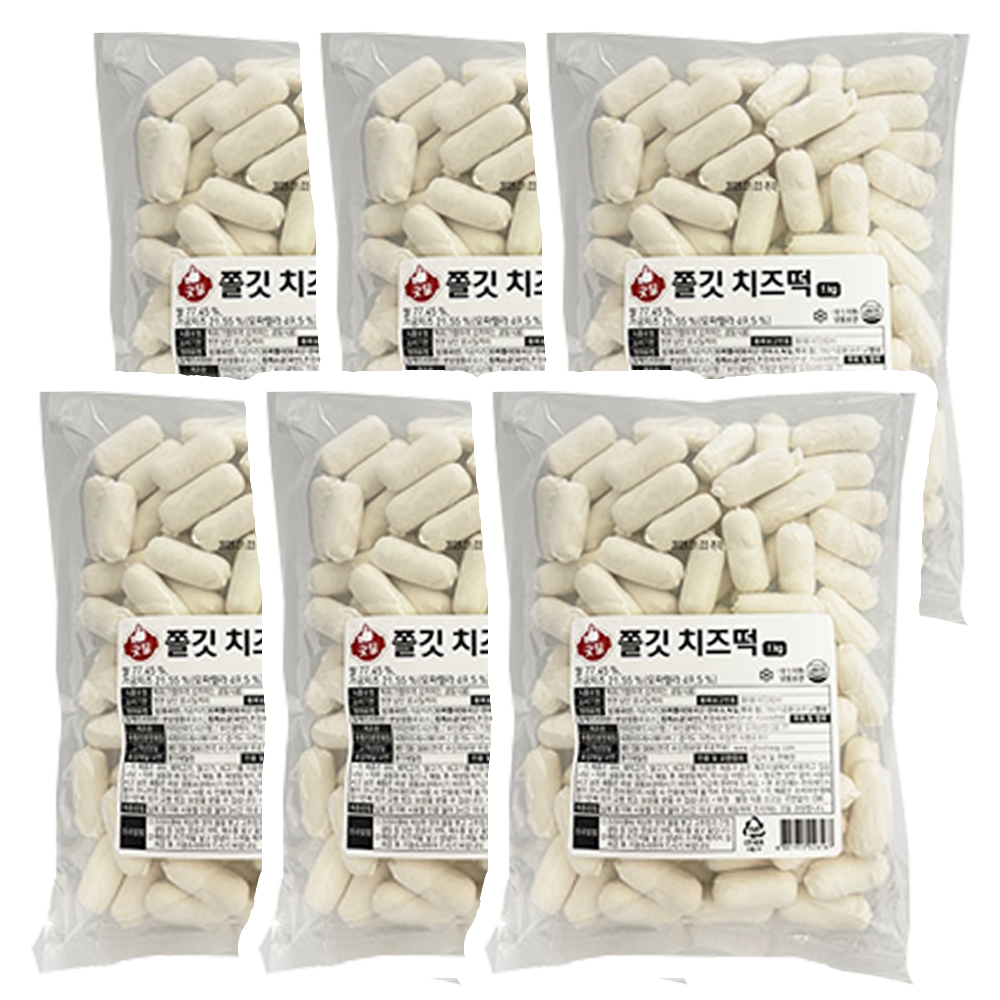 CJ 굿딜 쫄깃 치즈떡 1Kg x 6봉 : 에스플러스마켓