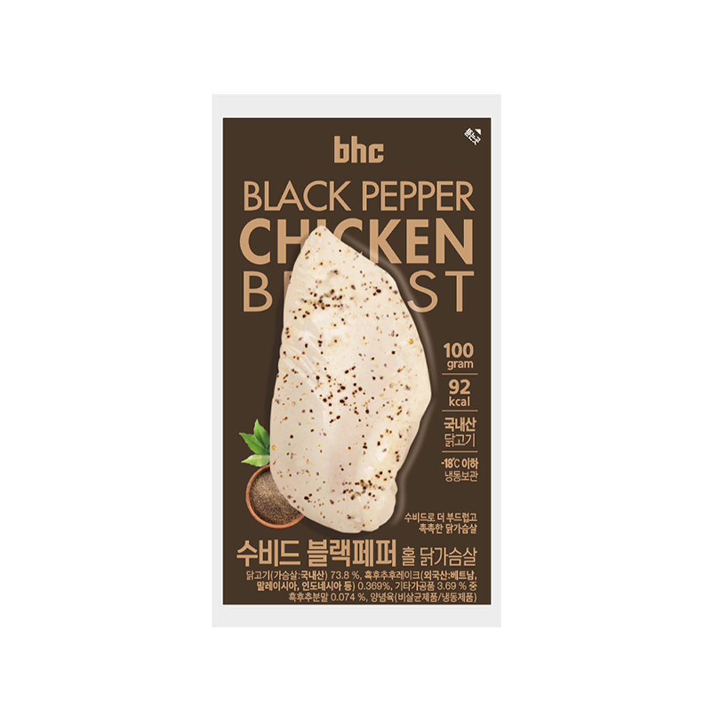 bhc 수비드 블랙페퍼 홀 닭가슴살 x 1개 : 주식회사 비에이치씨