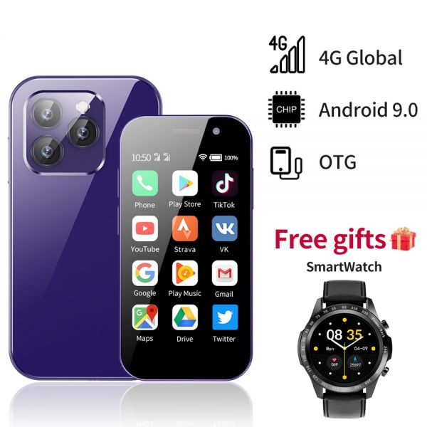 듀얼 SIM 안드로이드 4G GPS 3.0 인치 HD 글로벌 언어 이미징 시스템 큐티 소형 휴대용 휴대폰， 스마트 RAM 2GB ROM 16GB : 02대흥