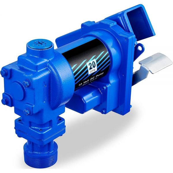 BRACHER 12V 디씨 DC 연료 이송 펌프 가솔린 디젤 등유 에탄올메탄올 혼합물 바이오디젤용 자동 노즐 배출 호스가 있는 20 GPM 셀프... 