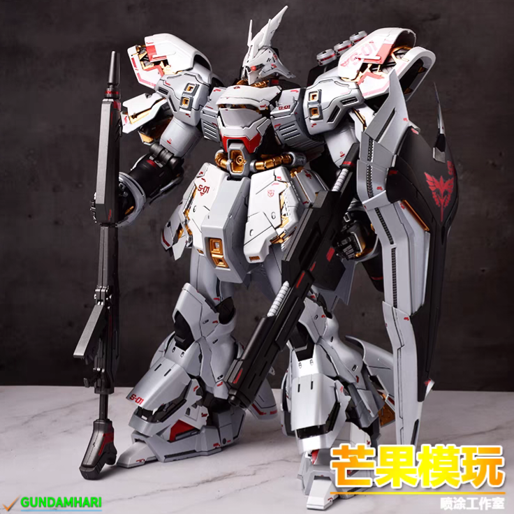 망고모형 다반 MG 6631 사자비 화이트골드 도색 건담 1/100 중국건담 프라모델 커스텀 : GundamHari