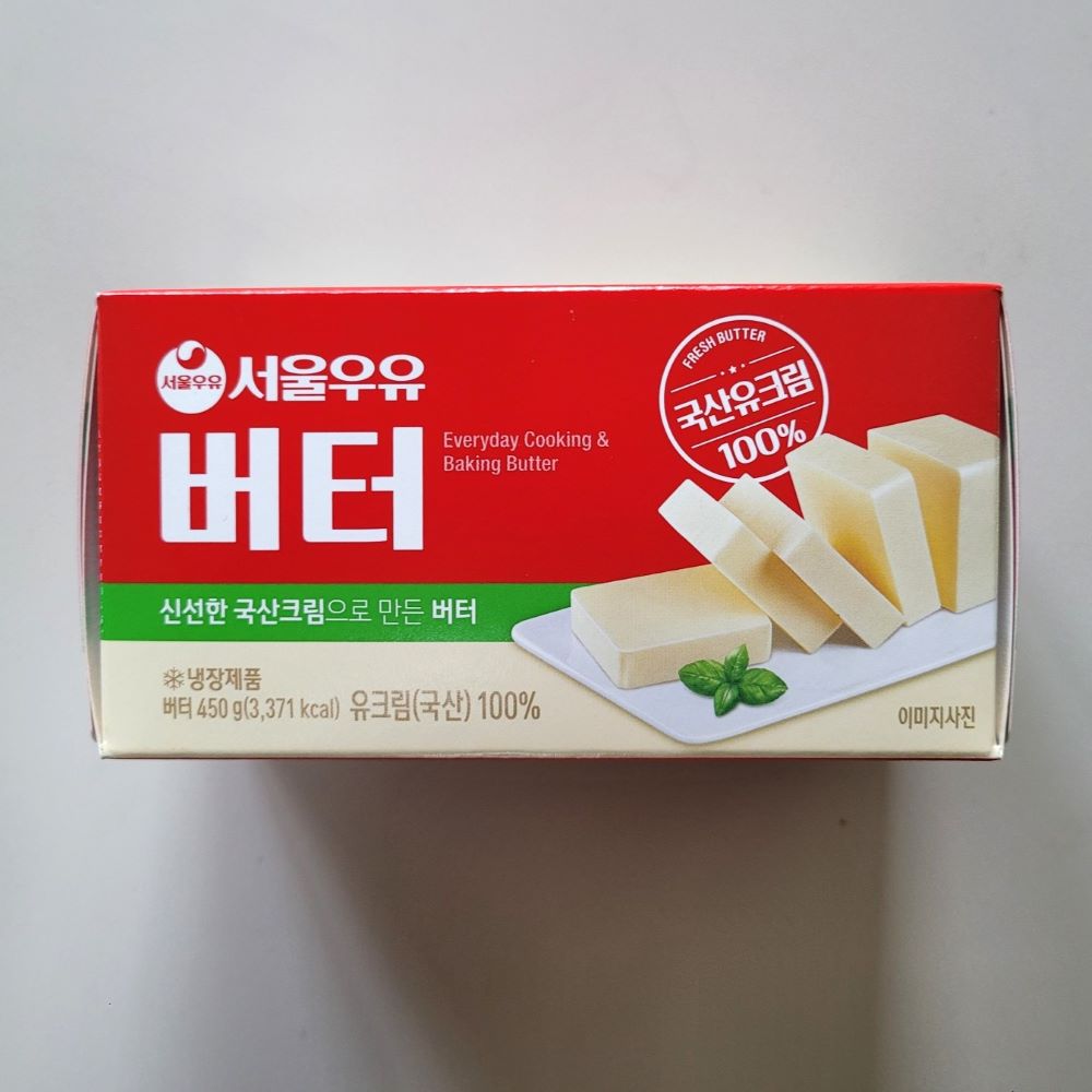 서울우유버터 무염 무가염 450g 베이킹 서울버터 냉장포장 : 곰돌이푸드