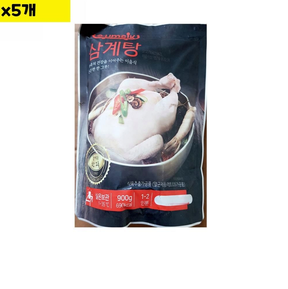 유통 식재료 식자재 도매 삼계탕 청우 900gX5개 삼게탕 : 스마트하니C