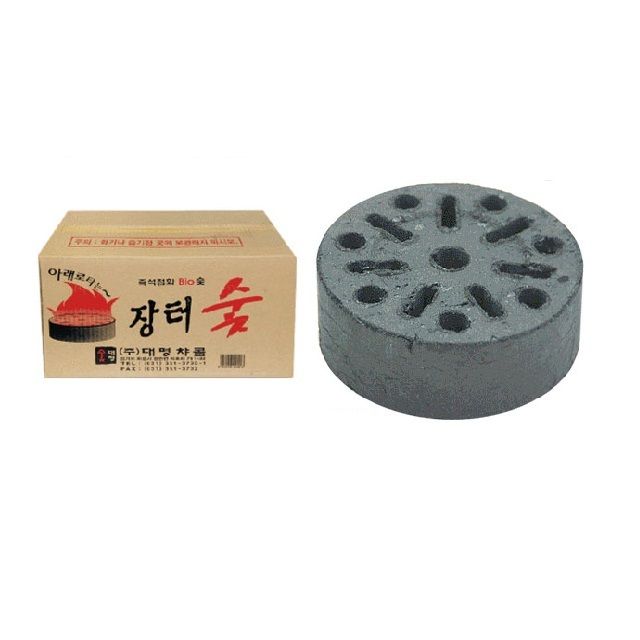 장터숯 1P 낱개포장 바베큐 캠핑 구이용 숯 : 마니또야