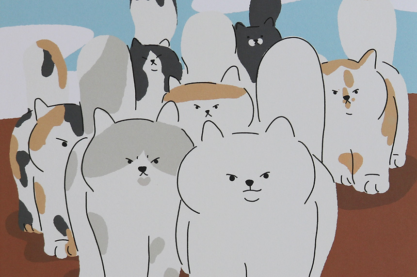 [일러스트 포스터] 빅빅캣과 친구들 : bigbigcat
