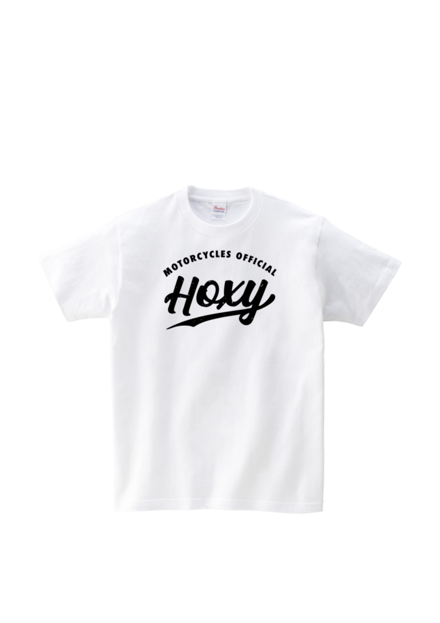 Hoxy 혹시모토 로고 반팔 티셔츠 화이트 : 9X-custom