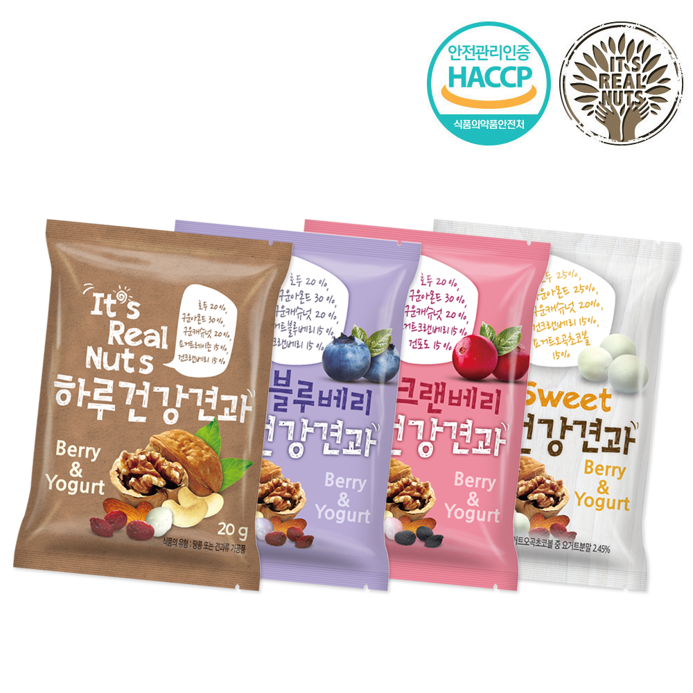 리얼넛츠/하루건강견과 요거트 시리즈 (2박스/50봉) : 리얼넛츠