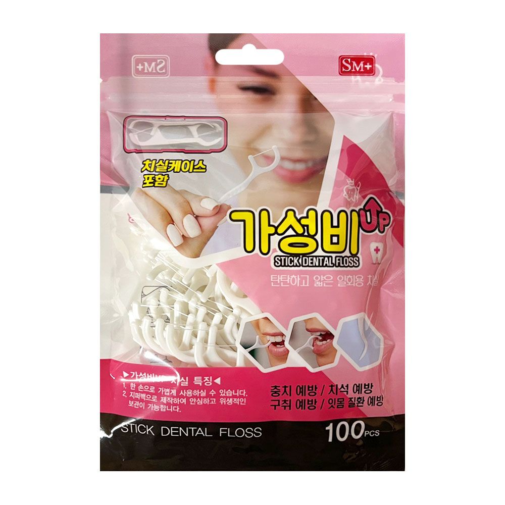 에스엠팜 가성비업 일회용 치실 100개입 1개 : 다산메디