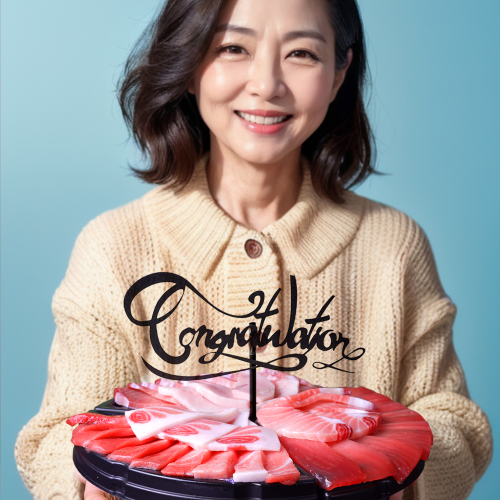 정도 참치회 케이크 속초 물회 생일 이색케이크 기념일 냉동 참치 : 앤쿡 공식스토어
