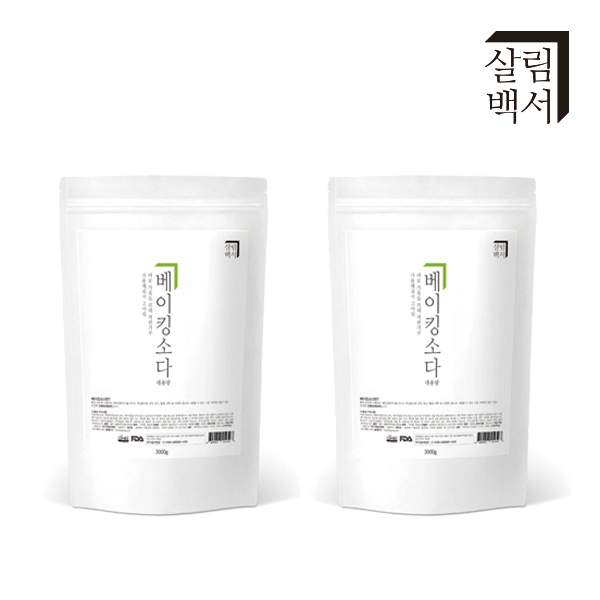 살림백서 베이킹소다 3kg 2개입 총6kg 대용량 : 원보스