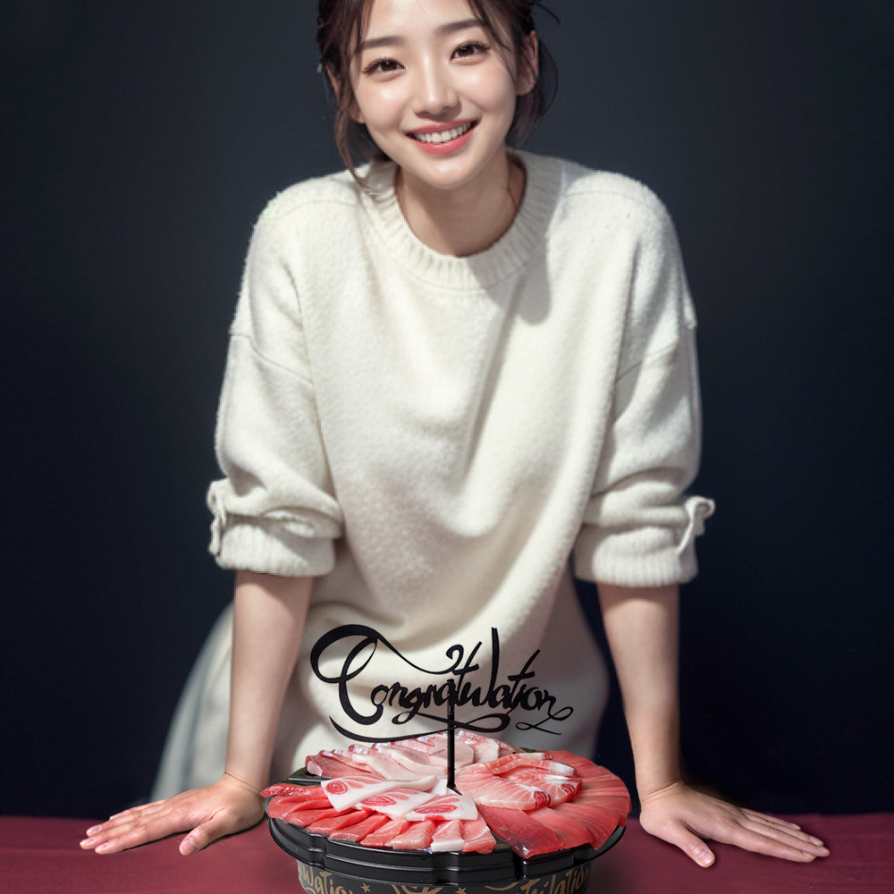 정도 참치회 케이크 속초 물회 생일 이색케이크 기념일 냉동 참치 : 앤쿡 공식스토어