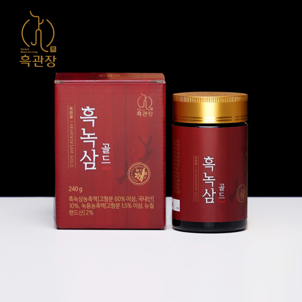 흑관장 흑녹삼골드 흑삼진액 한국흑삼공사 진세노사이드 240g80일분 : HOW ABOUT THIS