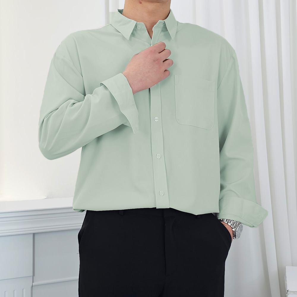 디알엠 남자 셔츠 오버핏 링클프리 구김없는 셔츠 빅사이즈 긴팔 306 스카이블루M 1+1 : 주식회사 도레미파라솔