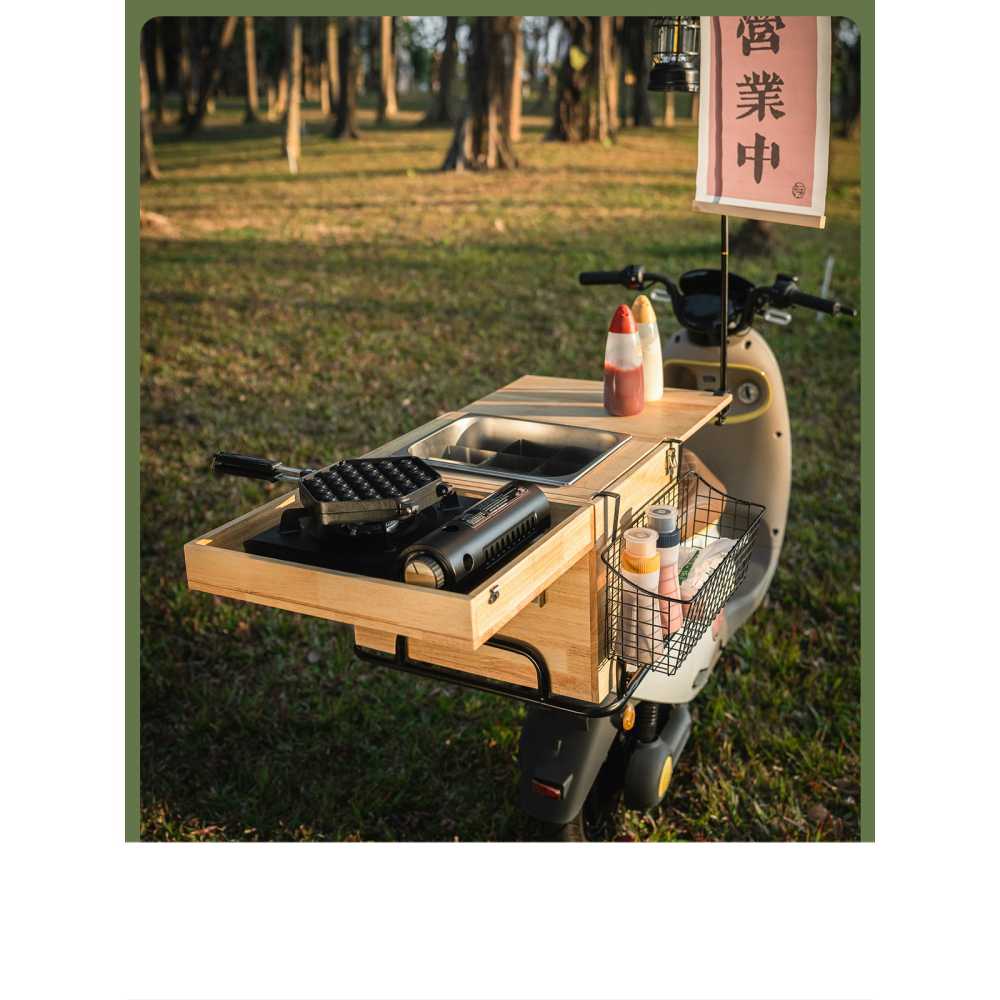 노점스낵박스 길거리 간식 포차 접이식 매점 바이크 노점박스(단일/네츄럴) : 케이디물류