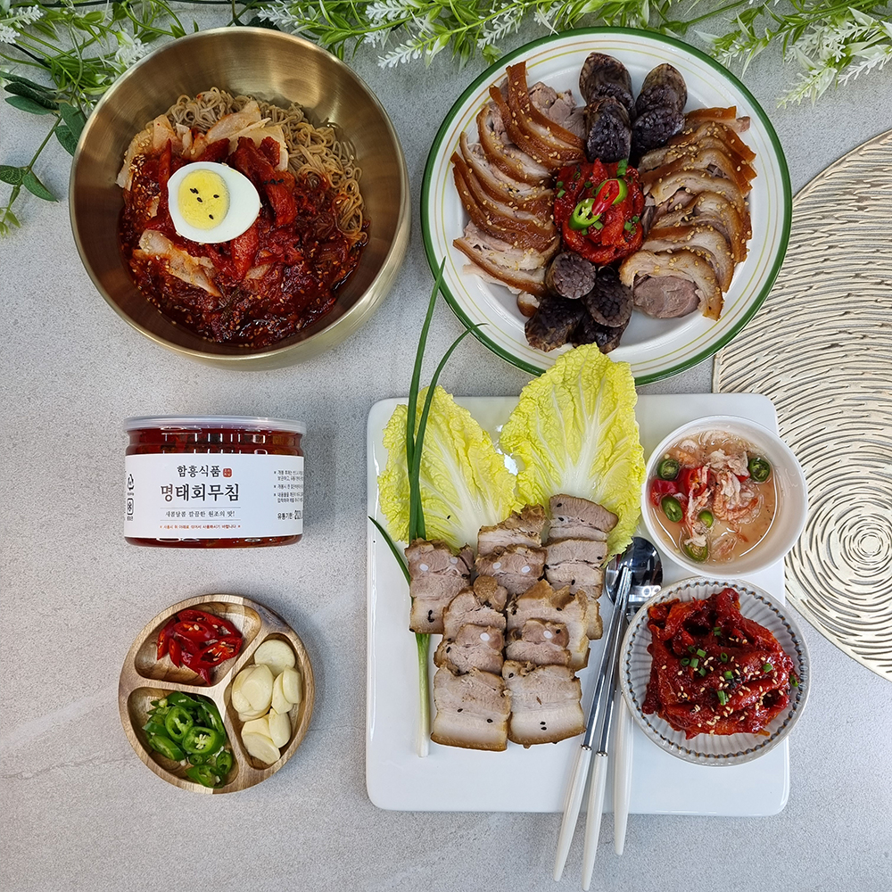 명태회무침 500g [오리지널맛] 밥도둑 반찬 속초 원조레시피 함흥냉면 코다리냉면 명태회 : 속초원조명태회무침 함흥식품
