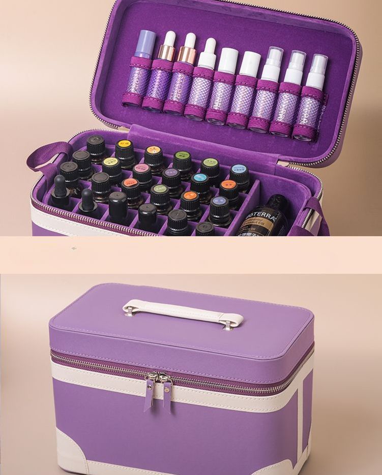 아로마오일가방 15ml 오일 에센셜 가방 보관 케이스 도테라 휴대용 백프로 파우치 병 : 셀러케이몰