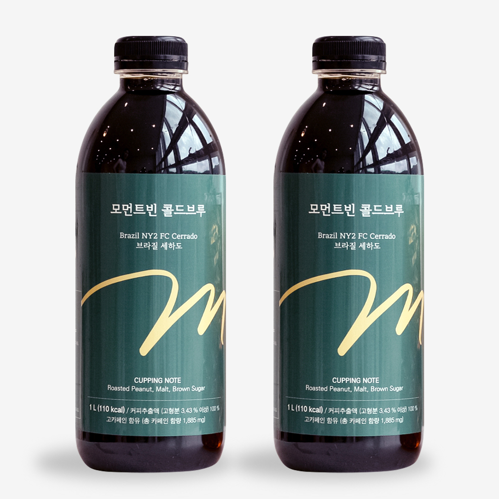 콜드브루 원액 1L x 2병 더치커피 액상커피 선물 답례품 과테말라 : 모먼트빈