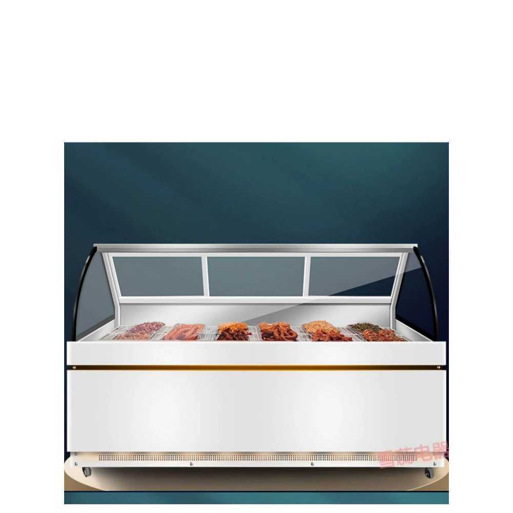 정육점쇼케이스 반찬가게 생선 해산물 냉장 캐비닛 쇼케이스(1.2x0.8x1.2m)-화이트 : 케이디물류