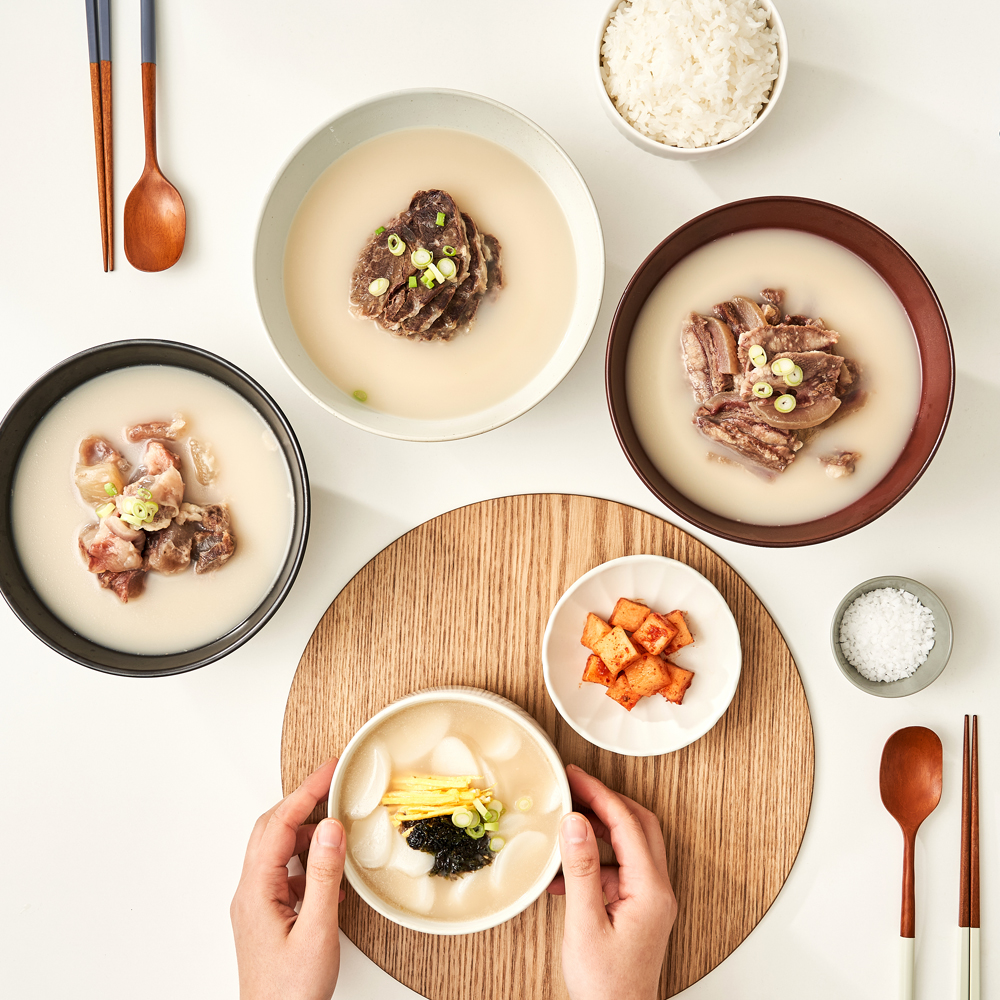 무항생제 한우사골곰탕 설렁탕  무첨가물 떡국육수 이유식육수 진국 500mL 3팩 : 다성축산유통