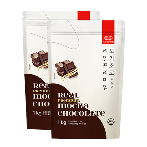 까로망 리얼 프리미엄 모카초코 파우더 1kg X 2개 [소비기한 2026.03.04] : 고고커피 스토어