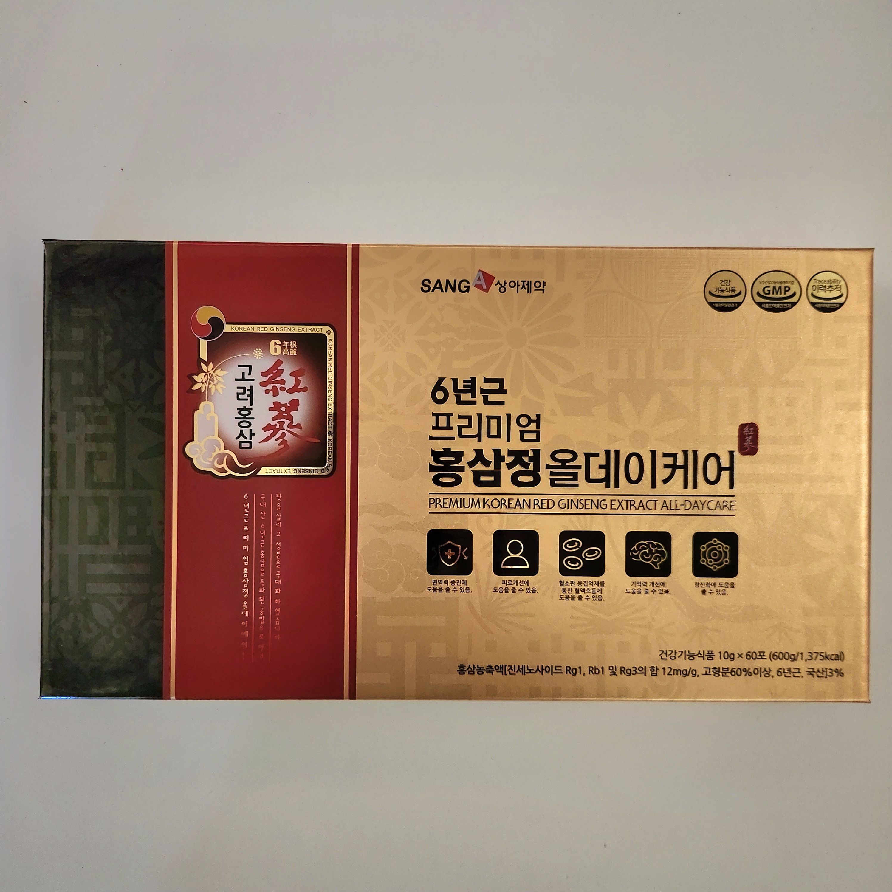 상아제약 6년근 프리미엄 홍삼정 올데이케어 10g 60포 : 쩡이네 스토어