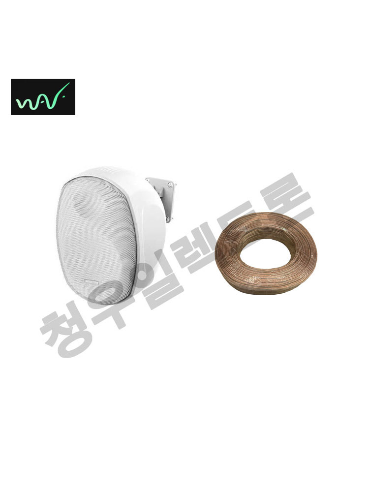 네일샵 의류매장 치킨집 교회 음향기기 웨이브 생활방수 소형 벽부형스피커 WFS-4 W : 세운상가 청우일렉트론