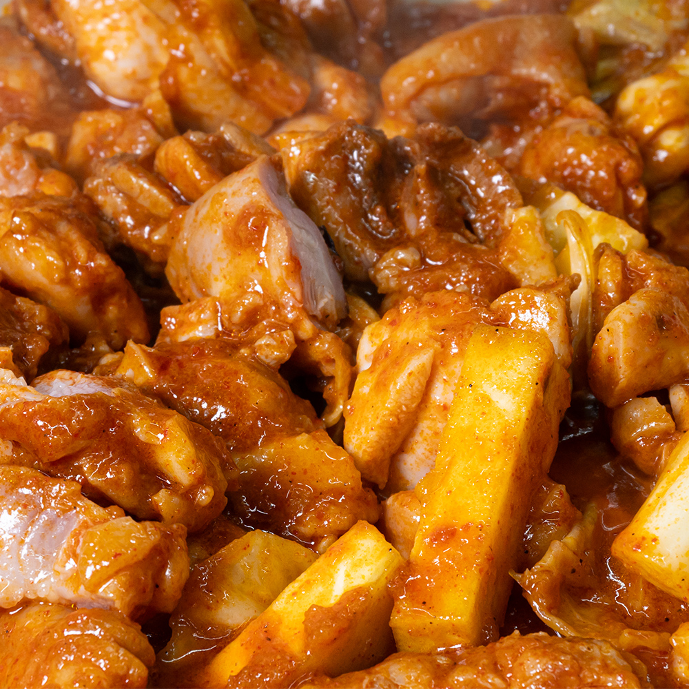 달수 한입 양념 순살 춘천닭갈비 1kg : 성화푸드