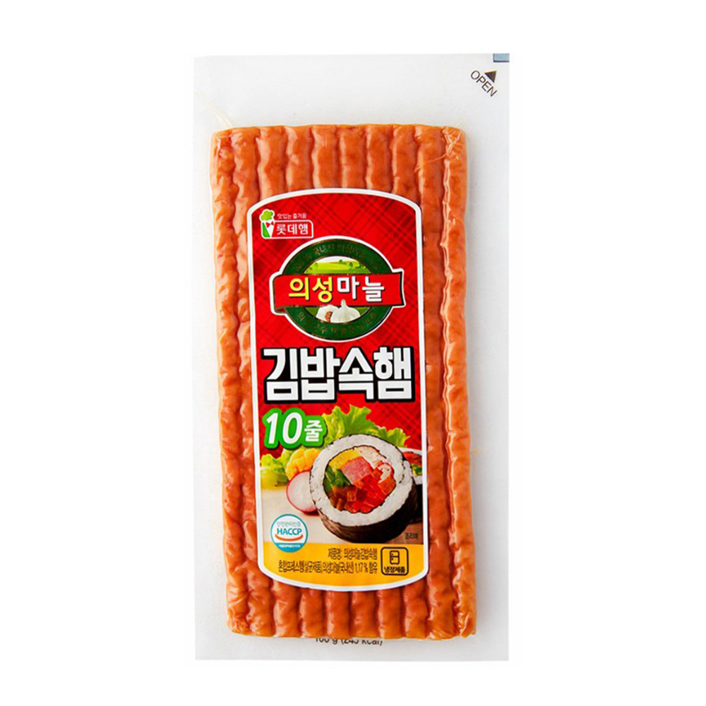 롯데 의성마늘 김밥속햄  100g (10줄) : 홍천축협 홍천늘푸름한우
