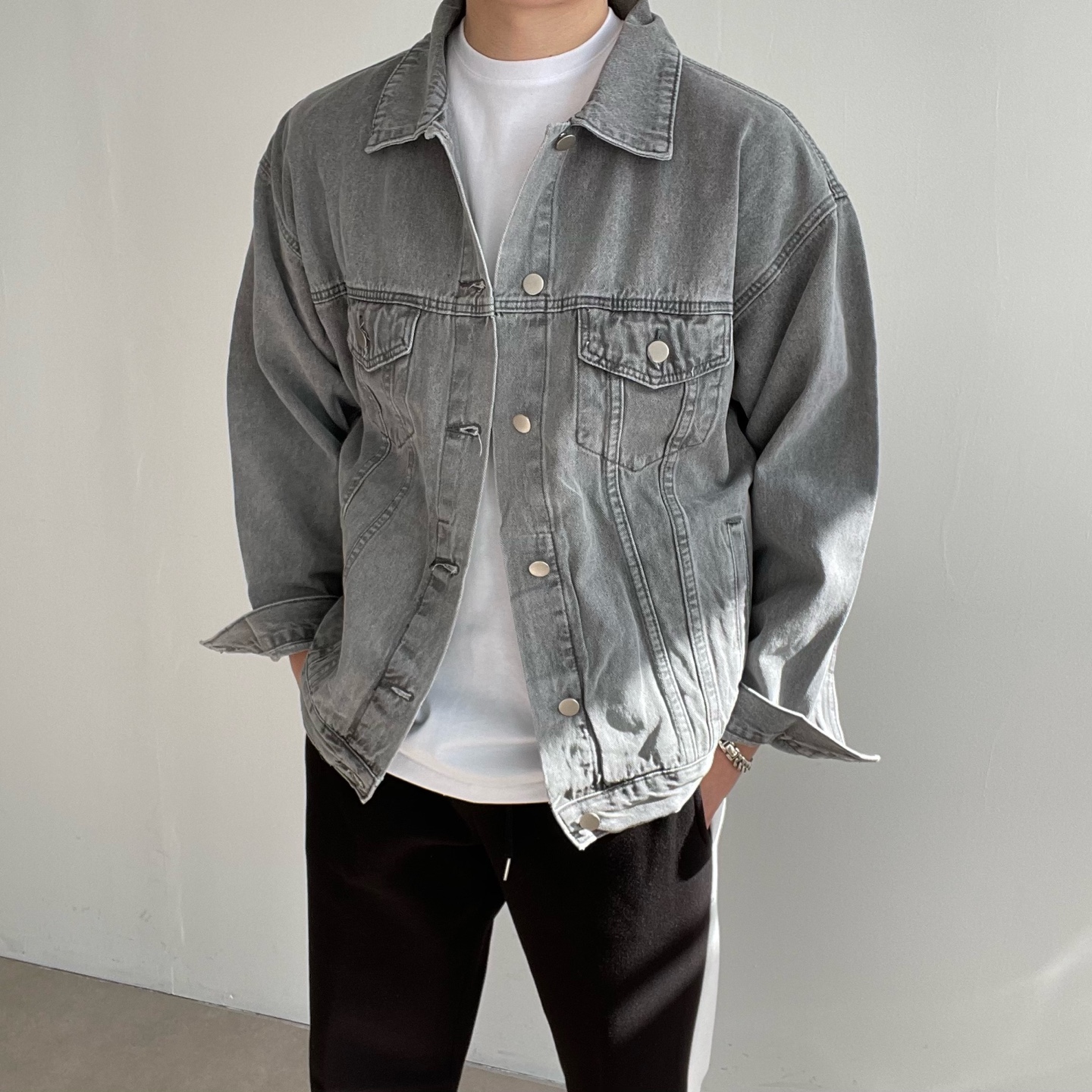(한정수량세일) 데일리 오버핏 청자켓 4color : 레이먼트