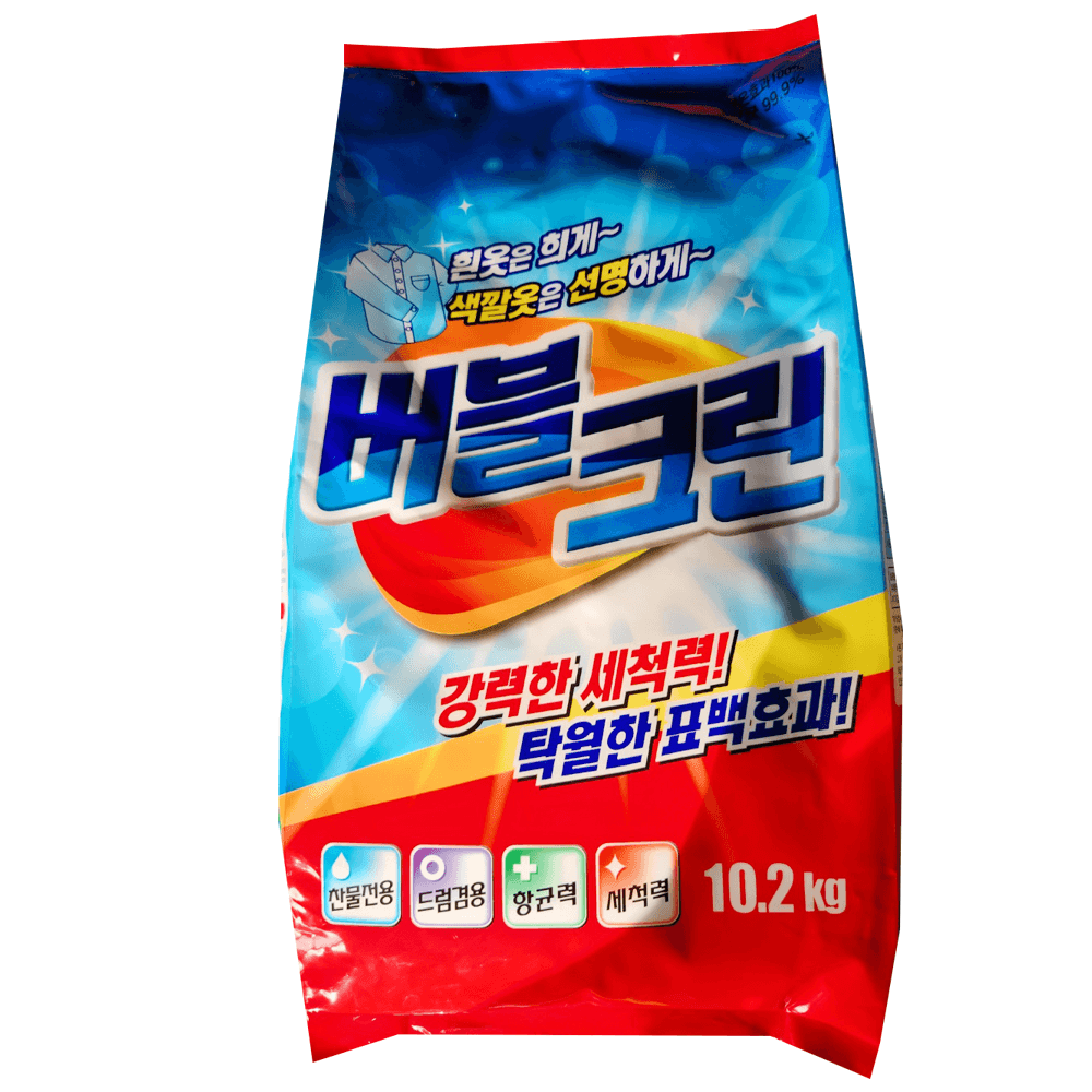 버블크린 세탁 가루세제 10.2kg 1봉 : POOLMALL