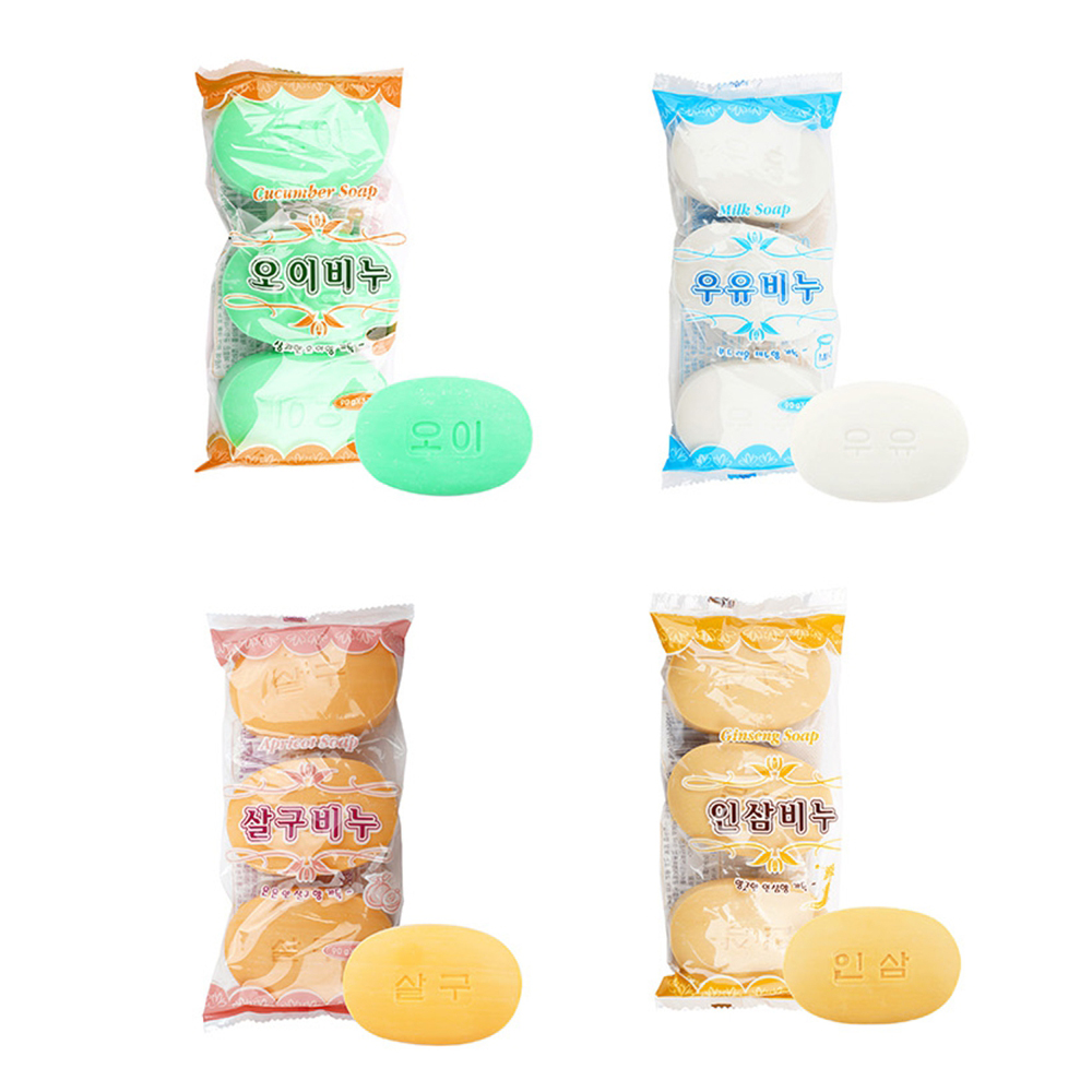 목욕탕 비누 살구 인삼 우유 업소용 클렌징 세안 세수 120P 대용량 오이비누 : 올인올샵89