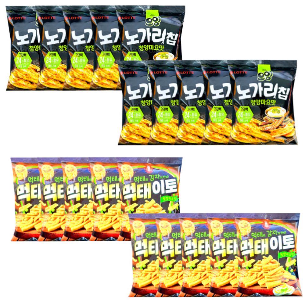 안주최고스낵세트 노가리칩10개+먹태이토10개 오잉 과자 맛 청양마요 : 다팔자스토어05