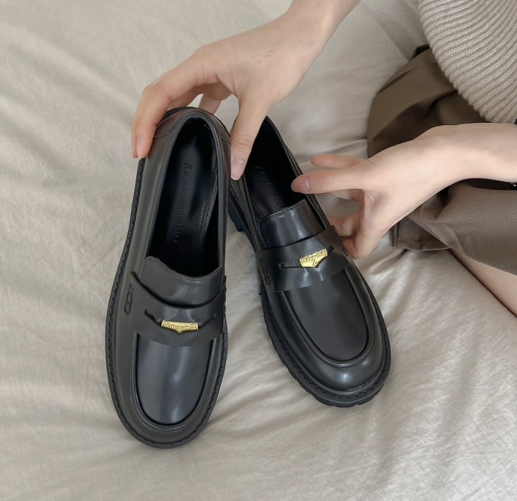 봄신상 엣지슬림퍼 베이직 로퍼 4cm (블랙, 브라운) : 라운드에이