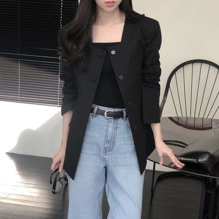 오버클래식 스퀘어 코튼 자켓 : lB