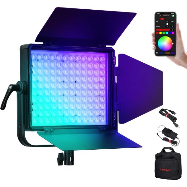 IFOTAGE RGBW LED 비디오 라이트 U 브라켓 포함 패널 7200Lux1m2700K6500KCRI 96TLCI 99 80W 연속 출력 조명 사진 Vlo 80C - RGBW... 
