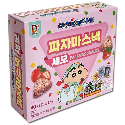 델토리 짱구과자 파자마 스낵 크레용신짱 세모 과자 40g : 장바구니 가득