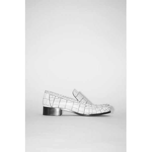[정품]아크네스튜디오 여성 로퍼 레이스업 Mocassins en cuir AD0592-AEG : 쥴리 쇼핑